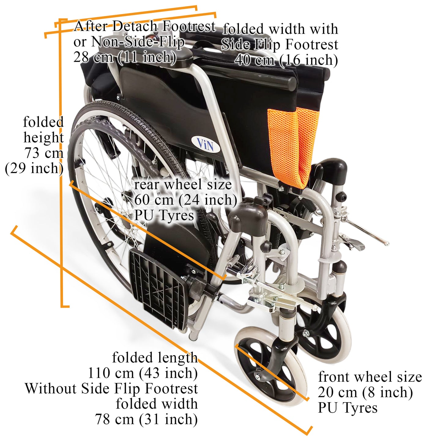 4 Days SGD65 + SGD100 Refundable Deposit - Leg Elevated Wheelchair Rental in Singapore