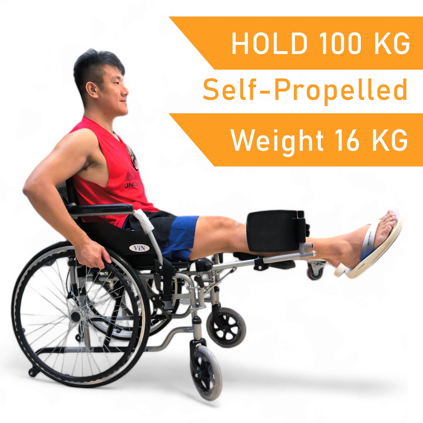 2 Months SGD200 + SGD100 Refundable Deposit - Leg Elevated Wheelchair Rental in Singapore