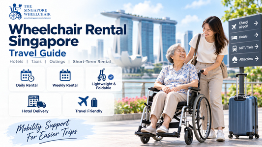 Lightweight foldable wheelchair rental for travel and sightseeing in Singapore
