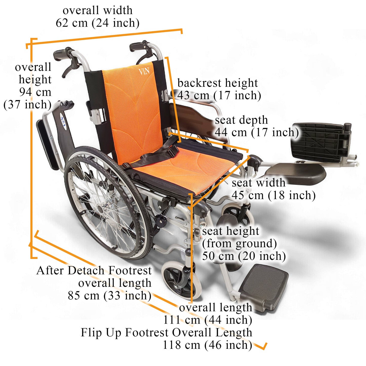4 Days SGD65 + SGD100 Refundable Deposit - Leg Elevated Wheelchair Rental in Singapore