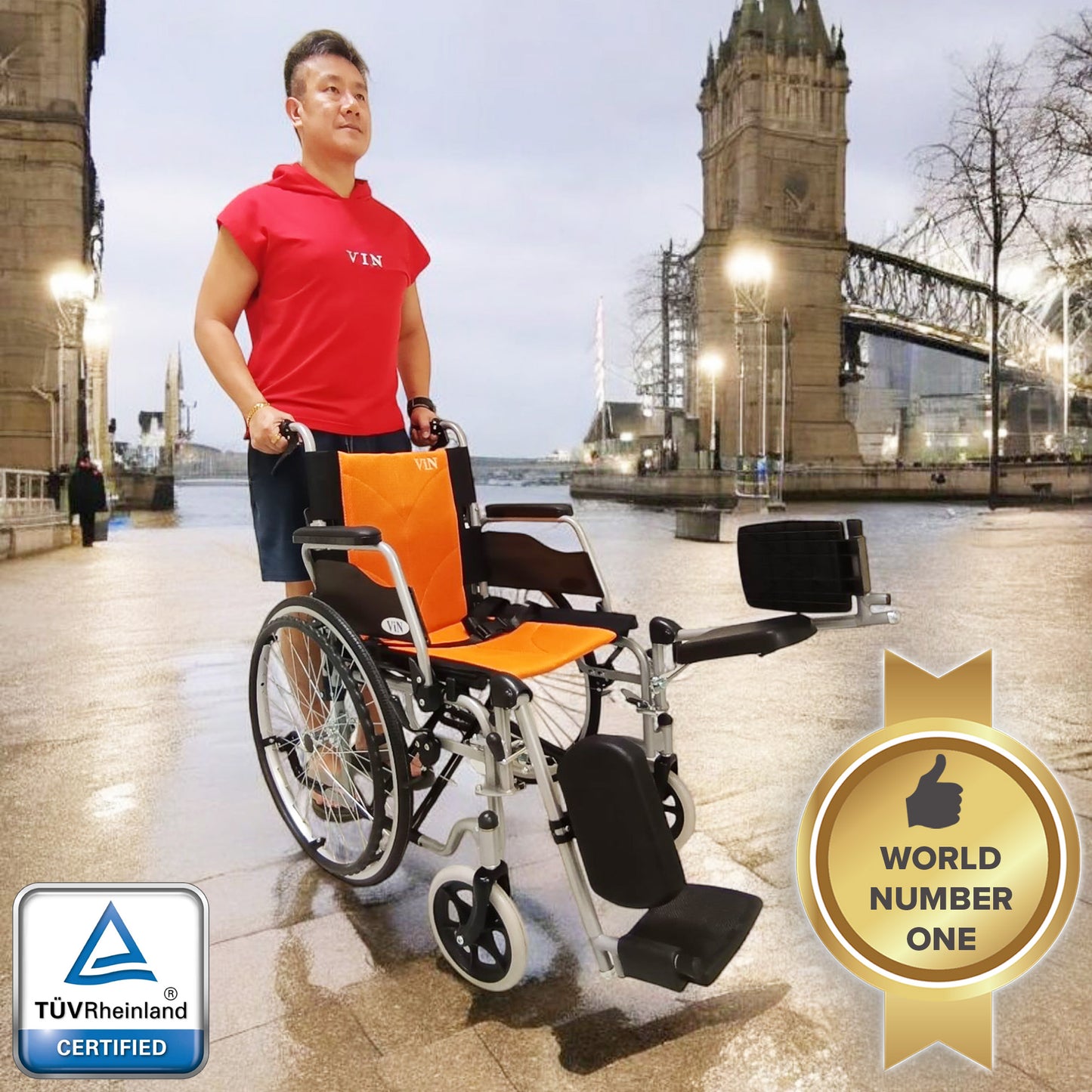 4 Days SGD65 + SGD100 Refundable Deposit - Leg Elevated Wheelchair Rental in Singapore