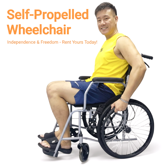 Standard wheelchair rental in Singapore, clean and reliable service